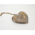 Serce drewniane do zawieszenia Rustykalne złoto 12cm